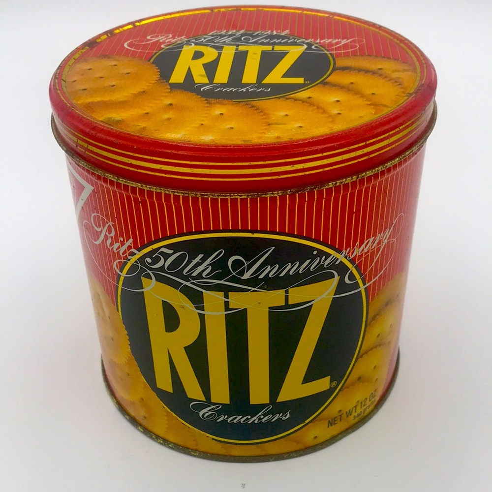 VTG 1984 Ritz‎ Cracker 50th Anniversary Tin w/ Lid